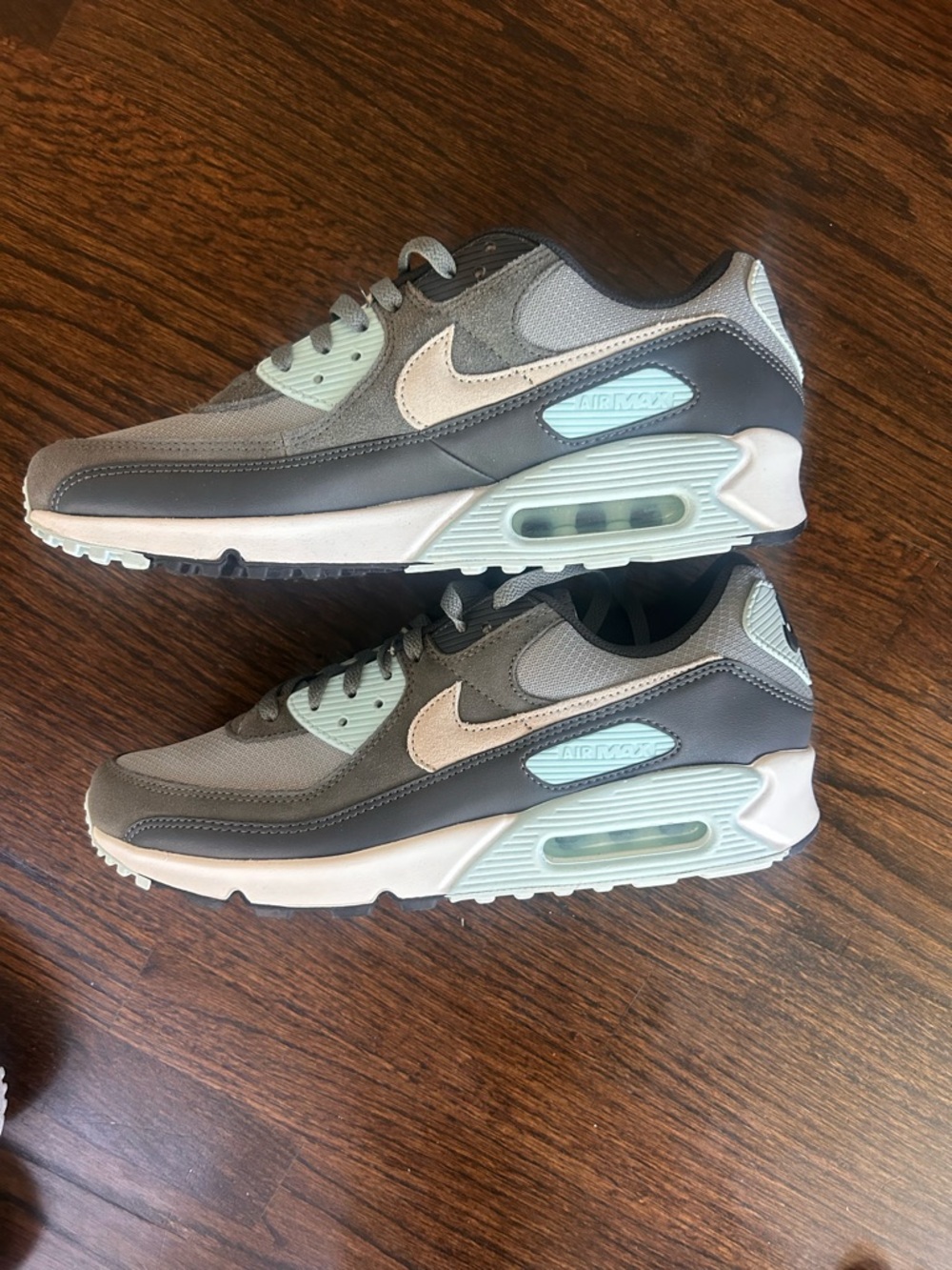 Nike Air Max 90s New Men's Gray and blue/mint Air Max Sneakers